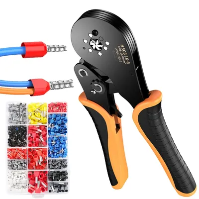Produktbild von Crimpwerkzeugset, verstellbarer Ratschenmechanismus, breiter Crimpbereich, 1 set