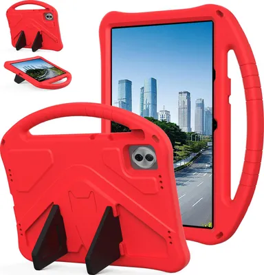 Obrázek produktu pro Dětské pouzdro pro Honor Pad 10 2025 12,1", EVA lehké nárazuvzdorné pouzdro s skládacím stojánkem a rukojetí červené
