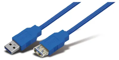Obrázok produktu pre S/CONN USB 3.0 male/female, 3 m, 3 m, USB A, USB A, USB 3.2 Gen 1 (3.1 Gen 1), Samec/Samica, Modrá