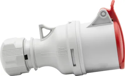 Produktbild von Brennenstuhl CEE-Steckdose 4-polig für den Außenbereich, Industrie-Steckdose CEE 400 V/16 A mit Deckel, schraubbare Anschlusstechnik, Verwendung auf Baustellen, Camping, IP44, 16 A