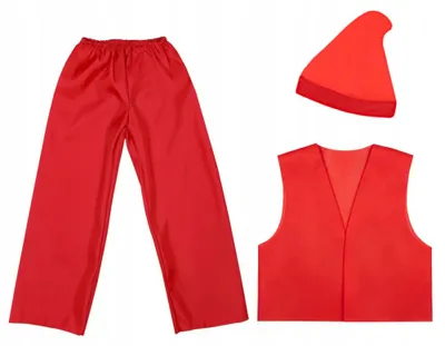 Produktbild von Weihnachtliches Elf Kobold Kostüm Rot Set 146-158 3-teilig