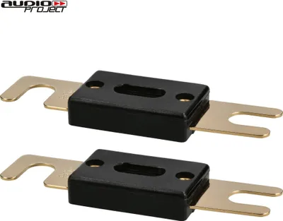 Produktbild von Audioproject A330 - 2 Stück SET 60 A Car Hifi Sicherung ANL Sicherung KFZ 12V Flachsicherung für Auto Endstufe Subwoofer - vergoldet