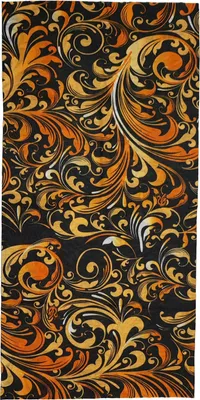 Produktbild von Multifunktionstuch Paisley Schwarz Orange Damen Herren Loop Schal Halstuch Schlauchschal