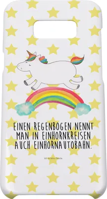 Produktbild von Mr. & Mrs. Panda Samsung Galaxy S8 plus Handyhülle  Einhorn Regenbogen - Weiß - Geschenk, Einhornpower, Unicorn, Glitzer, Hülle, Handy Case, Erwachsenwerden, Cover