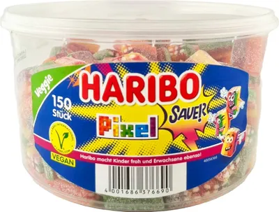 Produktbild von Haribo 125956, Hartes Gummi, 1,2 kg, Fruits, Mehrfarbig, 1579 kJ, 373 kcal
