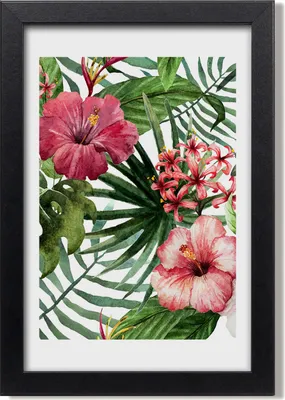 Produktbild von Bild 20x30 MDF-Rahmen, Wandkunst Hawaii-Muster