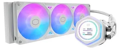 Produktbild von Cooler Master MasterLiquid Atmos II 360 LCD White, Flüssigkeitskühlung, 12 cm, 322,8 m³/h, Weiß