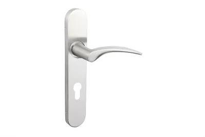 Produktbild von Lavuzo Türgriffe Lodini Edelstahl mit abgerundetem Schild PC72 - Pro Set