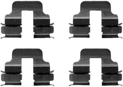 Produktbild von HELLA 8DZ 355 202-801 Zubehörsatz Scheibenbremsbelag Hinten passend für MERCEDES-BENZ A-Klasse (W169) B-Klasse (W245) A-Klasse (W168) VANEO (414)