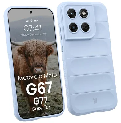 Produktbild von Robuste Handyhülle für Motorola Moto G67 5G / G77 5G, Bizon Case Tur, Hellblau