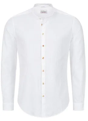Image de Chemise de style traditionnel à manches longues Phinix, de la marque Nübler, de couleur blanche, taille S
