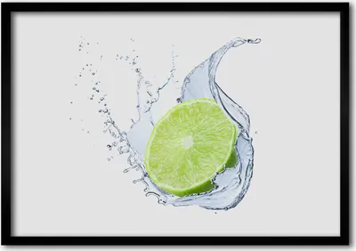 Produktbild von Bild - Bilder - Bilderrahmen - 70 cm x 50 cm - MDF-Rahmen, Wandkunst Limette