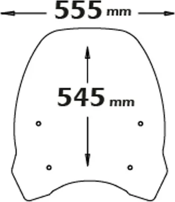 Produktbild von ISOTTA hohe Windschutzscheibe 545x555mm mit Siebdruck für HONDA sh
