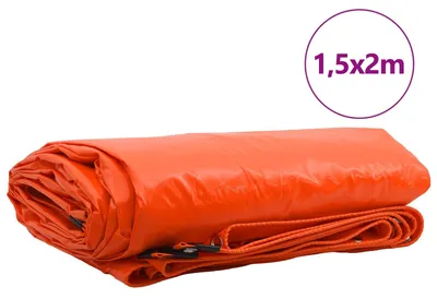 Zdjęcie produktu dla vidaXL Plandeka 650g / m² Pomarańczowa 1,5 x 2 m Płótno z powłoką PVC