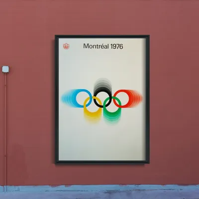 Produktbild von Poster - Canvas - Leinwand - 42 cm x 59,4 cm - Olympischen Spiele in Montreal