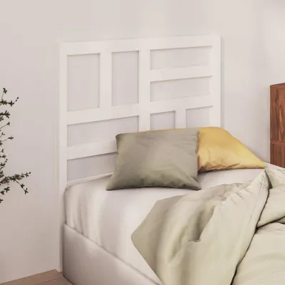 Produktbild von vidaXL Kopfteil Weiß 106x4x104 cm Massivholz Kiefer - Kopfteil - Kopfteile - Bettkopfteil - Holzkopfteil