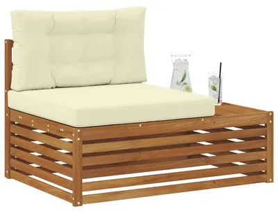 Produktbild von vidaXL Outdoor Endsofa Natur 115 x 83 x 73 cm Massivholz Akazie