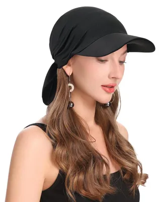 Produktbild von Damen Beanie mit Visier, Chemo-Kopfbedeckung, Einheitsgröße, Schwarz, Polyester