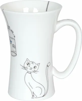 Obrázek produktu pro Hrnek maxi - Kočka a ptáček v kleci / Cats and Birds