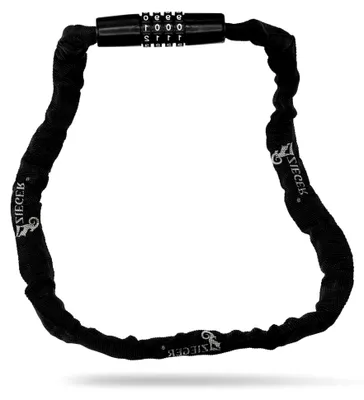 Produktbild von Kettenschloss Chain 950 – Kettenschloss mit Zahlencode und Textilmantel