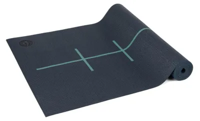 Obrázek produktu pro Jógová podložka Bodhi Leela 4,5 mm – yantra, tmavě modrá