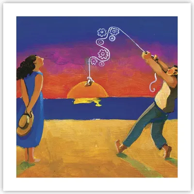 Produktbild von Poster - Poster ohne Rahmen - Symbol Liebe Surrealismus - 50x50 cm - Wand Bild - Wanddeko - Wandbilder - Kunstposter - Wandposter - Bilder - Kunstdruck - Wanddekoration - Wandbild - P2XAC50x50-4411
