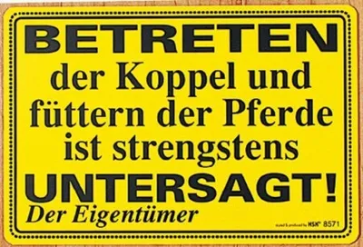 Produktbild von Verbotsschild - Betreten der Koppel... - 308571 - Gr. ca. 30 x 20cm