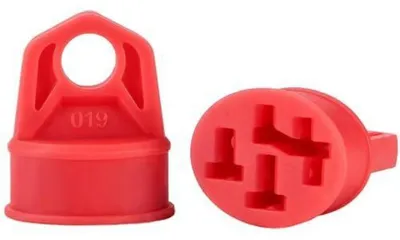 Produktbild von Kontaktschutz Pin Abdeckung für E-Bike Akku 2er Set Rot TPE