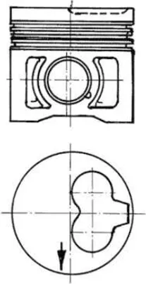 Produktbild von KOLBENSCHMIDT 91386600 Kolben für VW Transporter IV Bus (70B, 70C, 7DB, 7DK, 70J, 70K, 7DC, 7DJ) Caddy III Kombi (2KB, 2KJ, 2CB, 2CJ) GOLF III (1H1)