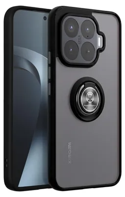 Obrázek produktu pro Pouzdro Avizar pro Xiaomi 17T Pro s otočným magnetickým kroužkem a matným povrchem, černé, průhledné
