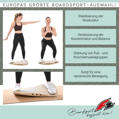 Produktbild von F2 Balance Board Splitboard 65x28cm Blau
