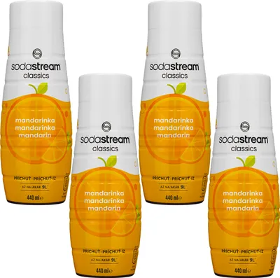 Image de SodaStream Sirop Mandarine 4x440ml Sirop pour boissons concentré Set