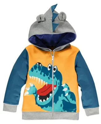 Productafbeelding van Kinderhoodie met dinosaurusprint - geel