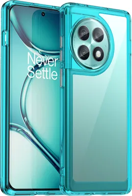 Produktbild von Schutzhülle für OnePlus Ace 2 Pro Klar Rückseite Stoßfeste TPU Silikon Bumper Hülle Hellblau