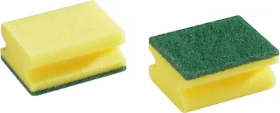 Produktbild von Leifheit 2 Schwämme Medium, Reinigungsschwamm, Spülschwamm, extra saugstark, 3,5 x 7 cm, 40015
