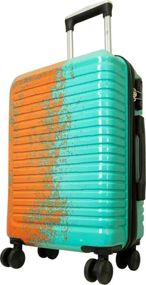 Produktbild von Hartschalen Trolley Handgepäck mit tollem Farbdesign Sierra Türkis-Orange Gr. M
