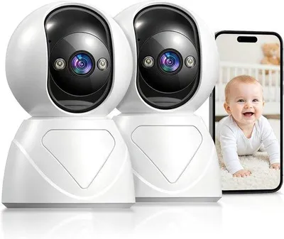 Zdjęcie produktu dla Kamera monitoringu wewnętrznego - kamera Wi-Fi - ochrona domu - automatyczne śledzenie - rozdzielczość FHD 1080p - biała
