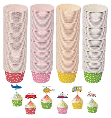 Produktbild von 200 Stück Papier Muffinförmchen, Papier Muffinformen, Muffin Cupcake Formen Backförmchen Muffinformen für Geburtstag Hochzeit Party