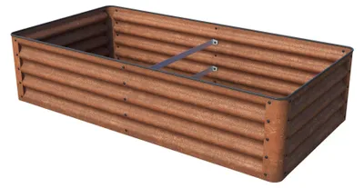 Immagine prodotto di Orto rialzato LUCA in acciaio corten di GFP Primeyard, 150x75x35 cm - orto stabile con effetto ruggine naturale e protezione sicura degli angoli, utilizzabile tutto l'anno