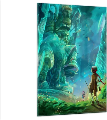 Produktbild von Bilder auf glas - Einteilig - Alt höhle geheimnis spaß - 80x120cm - Glasbilder - Wandbilder - Bilder - zum Aufhängen bereit - Wanddekoration aus Glas - Glas Bilder - Wandbild auf Glas - GPA80x120-2843