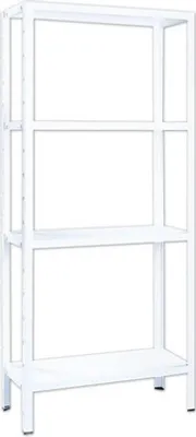 Produktbild von Kovový regál Schulte R3018-04-04 1800x800x400 mm, 4 police, nosnosť 240 kg, biely