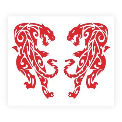 Obrázek produktu pro Nálepka Nálepka Tribal Panther Red 10x12cm