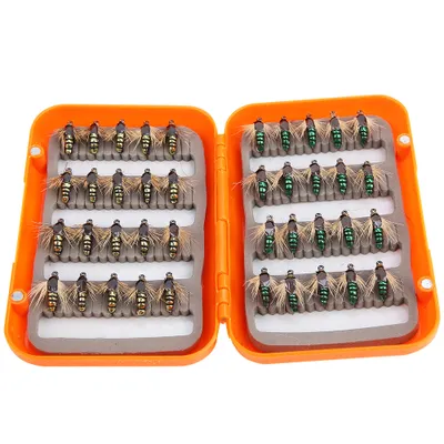 Imagen del producto de Moscas de pesca, moscas para trucha, señuelos para pesca con mosca, surtido de moscas para trucha