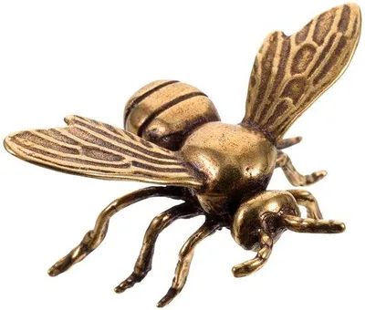 Produktbild von Retro Messing Bienendekoration kleines Insektenschmuck für rustikales Büro