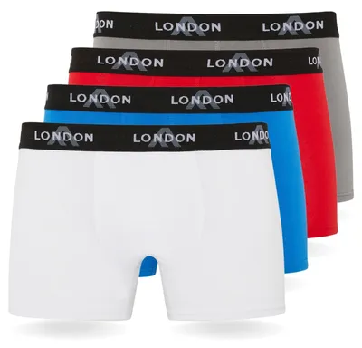 Produktbild von FM London 4/8er-Pack Hipster Boxershorts Herren, Elastischer Bund