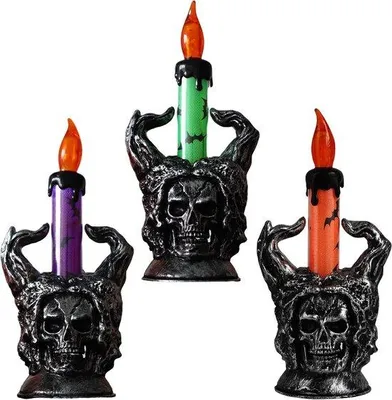 Image de Lampe squelette à piquet - Lampe squelette à piles - Décorations de fête pour l'intérieur et le jardin