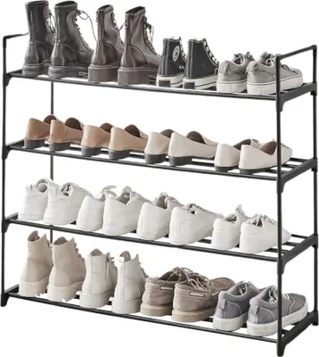Produktbild von Schuhregal - stapelbar - 92x113x30 cm - schwarz