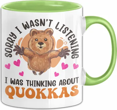 Produktbild von Quokka Tasse Geschenkidee Tier Liebhaberin Becher (Grün)