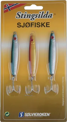 Produktbild von Solvkroken Stingsilda - 3 Pilker, Gewicht / Länge / Hakengröße:28g - 7.5cm - Gr. 4