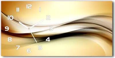 Produktbild von Wanduhr aus Glas – 60x30 cm - Glasbild - Glasuhr - Gehärtetes Glas - weisse-zeiger - Abstrakter Hintergrund